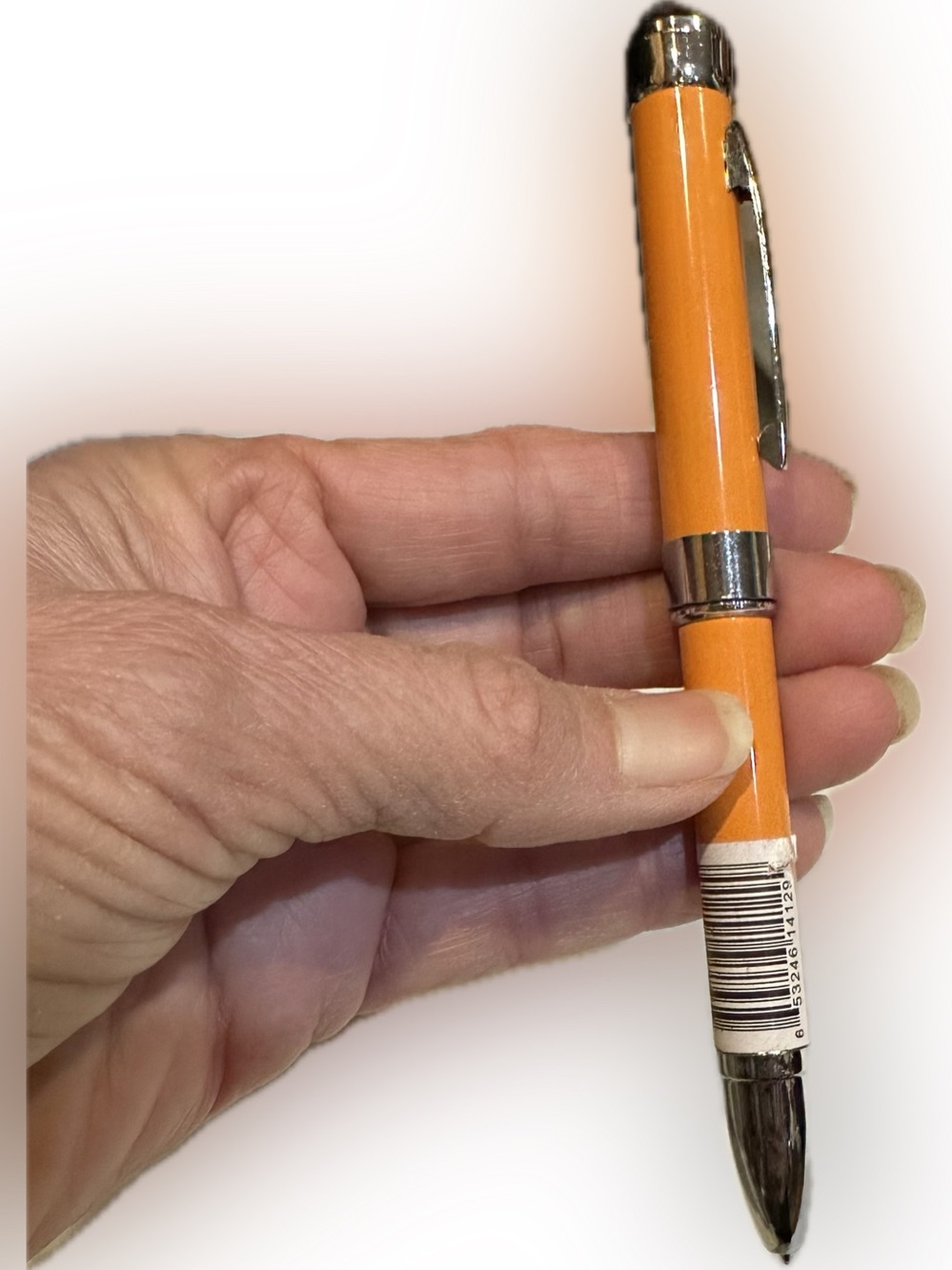 VTG RARE METAL HALLOWEEN LIGHT UP PEN W PUMPKIN JACK O LANTERN PROJECTION ORANGE - Picture 2 of 6